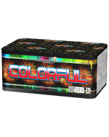 Салют COLORFUL разнокалиберный 75 залпов  0,8-1,2 дюйма калибр.